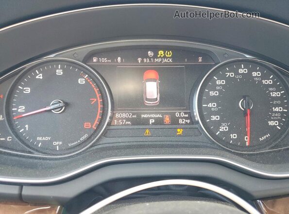 WA1ANAFY2L2068098 2020 AUDI Q5 Charcoal Widok zestawu wskaźników