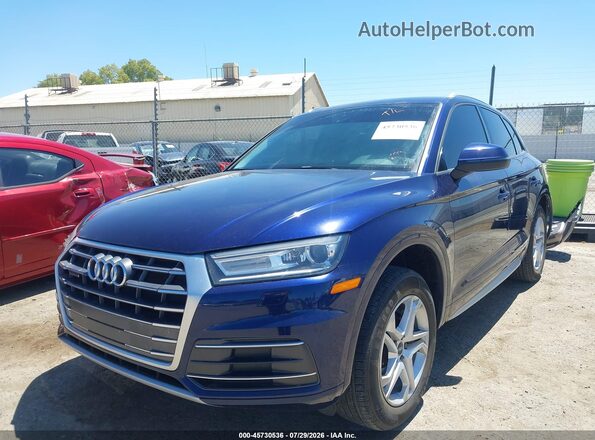 WA1ANAFY4J2017425 2018 AUDI Q5 Blue Առջևի ձախ երեք քառորդ տեսարան