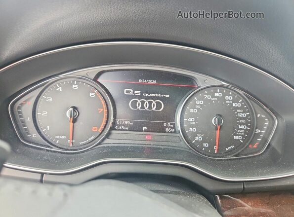WA1ANAFY4L2019890 2020 AUDI Q5 Black Вид щитка приладів