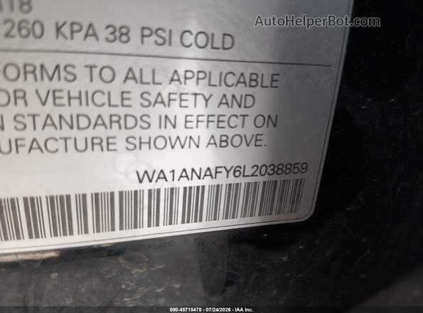 WA1ANAFY6L2038859 2020 AUDI Q5 Black Շարժիչի բաժամունքի տեսք