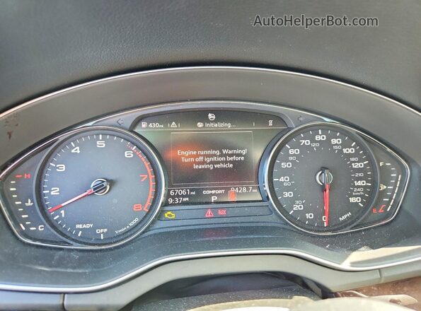 WA1ANAFY7L2009743 2020 AUDI Q5 Charcoal Instrument cluster view
