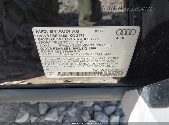 WA1ANAFY9J2006369 2018 AUDI Q5 Black Вид підкапотного простору