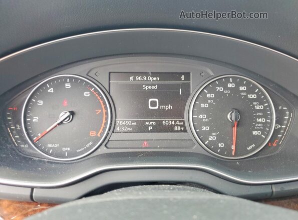WA1ANAFY9J2029618 2018 AUDI Q5 Синий Вид щитка приборов