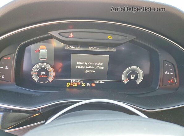 WA1AVAF11KD017312 2019 AUDI Q8 Silver Вид щитка приладів