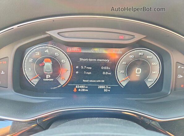 WA1AVAF16KD021808 2019 AUDI Q8 White Widok zestawu wskaźników