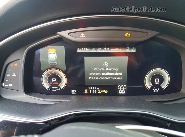 WA1AVBF78SD031752 2025 AUDI Q7 Black Вид щитка приладів