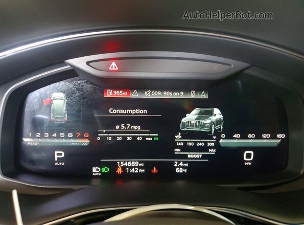 WA1AWBF71MD025632 2021 AUDI SQ7 White Սարքավորումների վահանակի տեսք