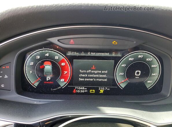 WA1AXAF72MD032001 2021 AUDI Q7 Gray Вид щитка приладів