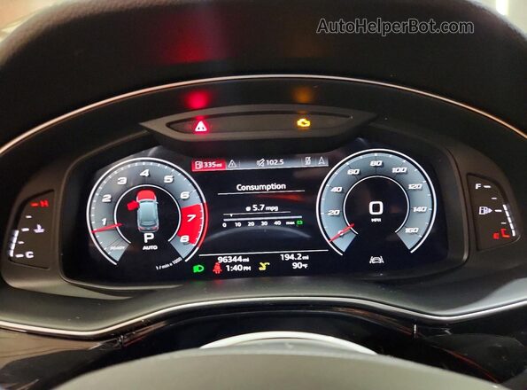 WA1AXAF74MD021548 2021 AUDI Q7 Black ხელსაწყოთა პანელის ხედი