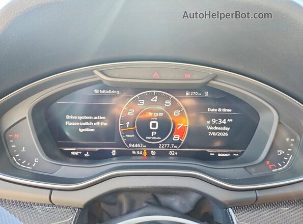 WA1B4AFY0L2092116 2020 AUDI SQ5 Green Widok zestawu wskaźników