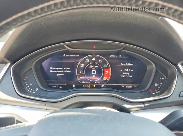 WA1B4AFY3K2026898 2019 AUDI SQ5 White Instrument cluster view