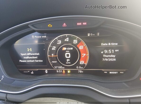 WA1B4AFY6K2076615 2019 AUDI SQ5 Silver Vista de los asientos traseros
