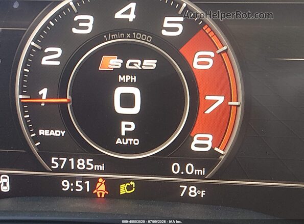 WA1B4AFY6K2076615 2019 AUDI SQ5 Silver 