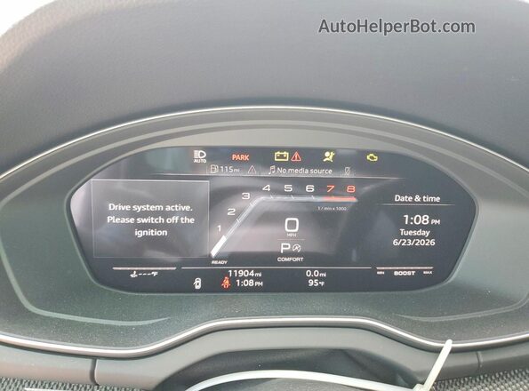 WA1B4AFY6R2018627 2024 AUDI SQ5 White Вид щитка приладів
