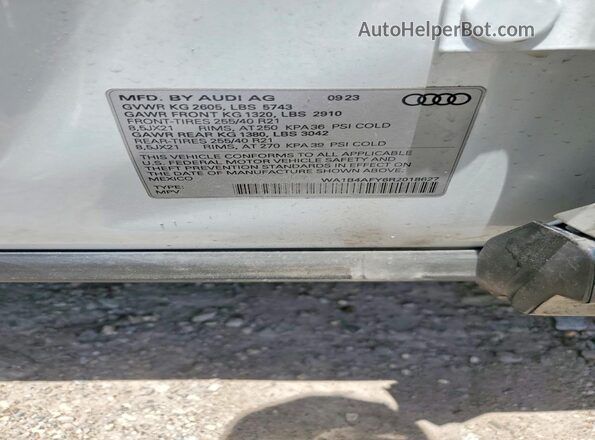 WA1B4AFY6R2018627 2024 AUDI SQ5 White Вид підкапотного простору