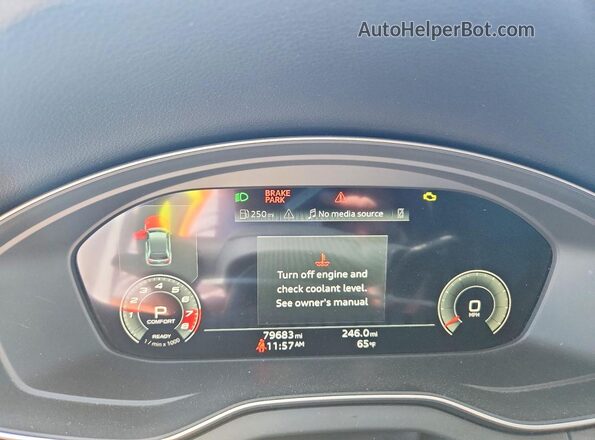 WA1BAAFY0M2118496 2021 AUDI Q5 White Вид щитка приладів
