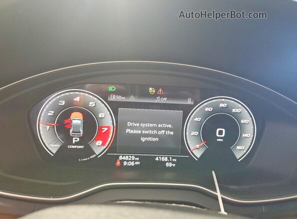 WA1BAAFY1M2020917 2021 AUDI Q5 Black Вид щитка приладів