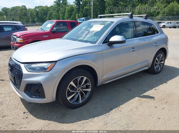 WA1BAAFY4M2087625 2021 AUDI Q5 Silver Առջևի ձախ երեք քառորդ տեսարան