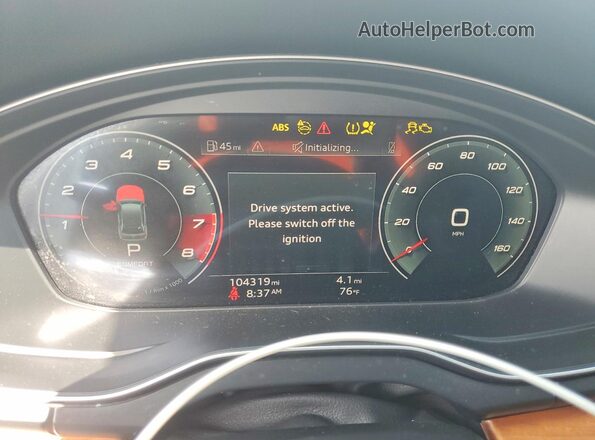 WA1BAAFY5M2019351 2021 AUDI Q5 White Vista del cuadro de instrumentos