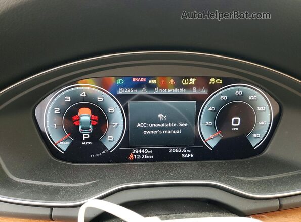 WA1BAAFY5M2024677 2021 AUDI Q5 White ხელსაწყოთა პანელის ხედი