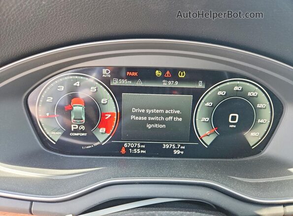WA1BAAFY8M2023068 2021 AUDI Q5 White Вид щитка приладів