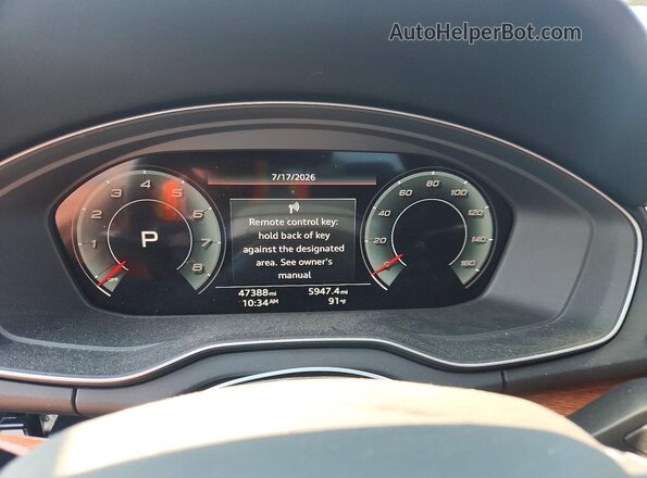 WA1BAAFYXM2055942 2021 AUDI Q5 Black Instrument cluster view