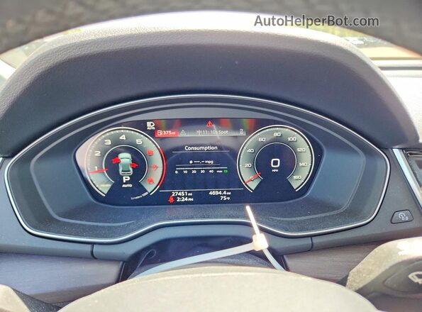 WA1BBAFY6P2131030 2023 AUDI Q5 Белый Вид щитка приборов