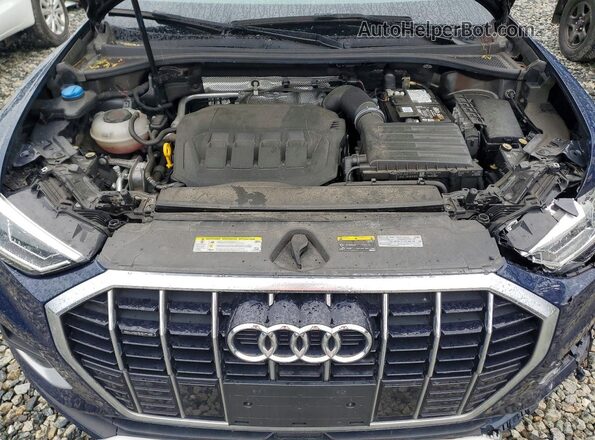 WA1BECF31L1113882 2020 AUDI Q3 Blue Вид підкапотного простору