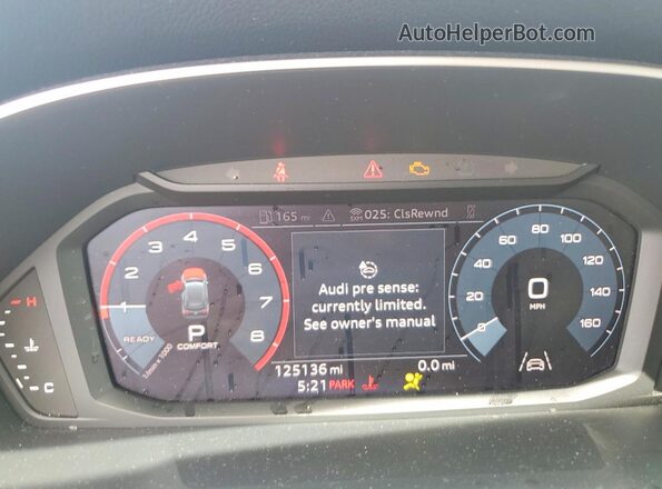 WA1BECF34L1092543 2020 AUDI Q3 Blue Widok zestawu wskaźników