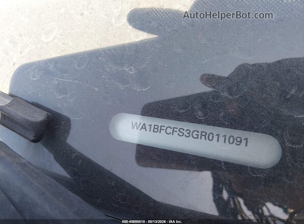 WA1BFCFS3GR011091 2016 AUDI Q3 White Вид підкапотного простору