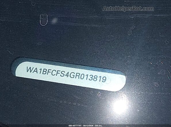 WA1BFCFS4GR013819 2016 AUDI Q3 White Widok komory silnika
