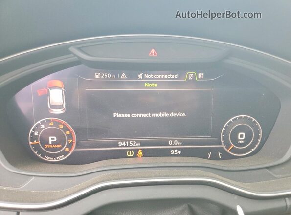 WA1BNAFY0L2014013 2020 AUDI Q5 Blue Vista del cuadro de instrumentos