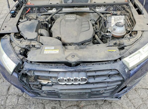 WA1BNAFY0L2014013 2020 AUDI Q5 Blue Vista del compartimento del motor