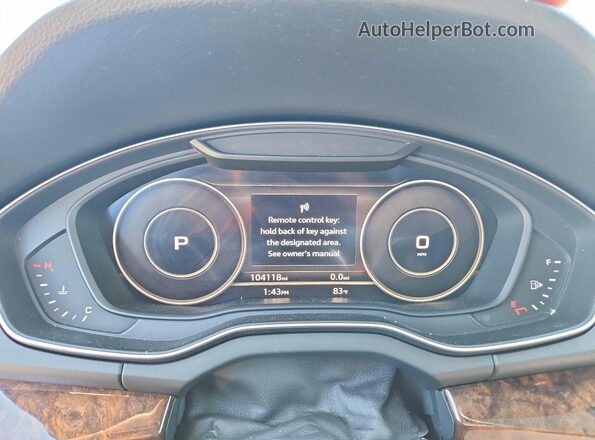 WA1BNAFY3J2022765 2018 AUDI Q5 Black Widok zestawu wskaźników