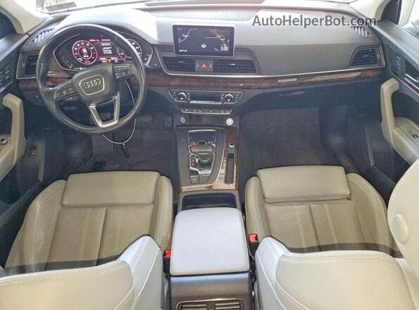 WA1BNAFY3J2043616 2018 AUDI Q5 Blue Vista del salpicadero