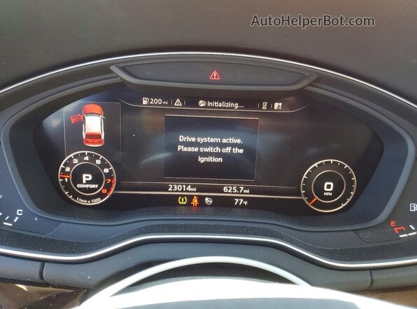 WA1BNAFY4J2165224 2018 AUDI Q5 Red Instrument cluster view