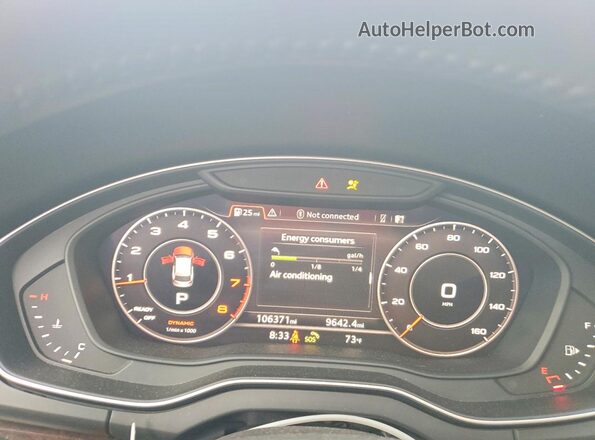 WA1BNAFY5K2062833 2019 AUDI Q5 Silver Instrument cluster view