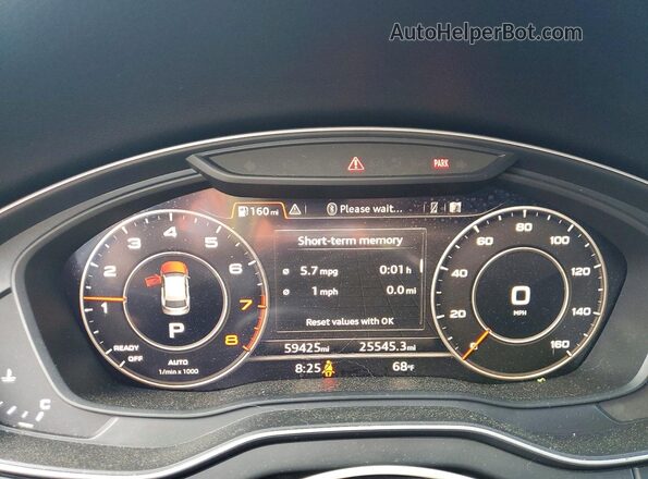 WA1BNAFY5K2065134 2019 AUDI Q5 Silver Instrument cluster view