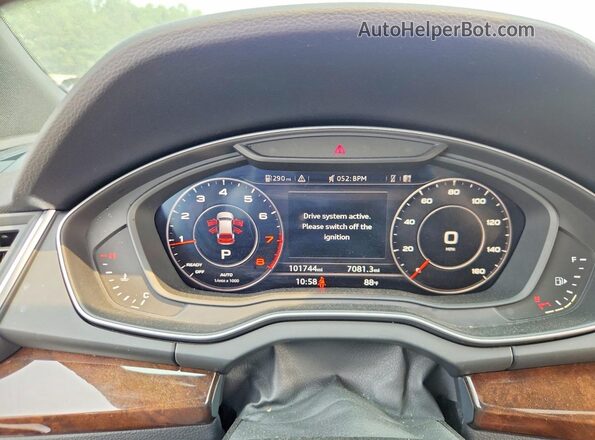 WA1BNAFY5K2139751 2019 AUDI Q5 White Instrument cluster view