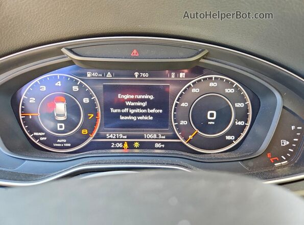 WA1BNAFY7J2020338 2018 AUDI Q5 White Instrument cluster view