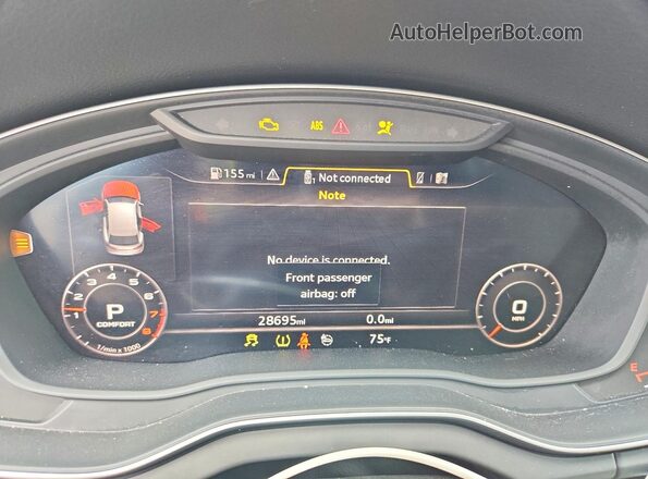 WA1BNAFY7L2092451 2020 AUDI Q5 Black Widok zestawu wskaźników