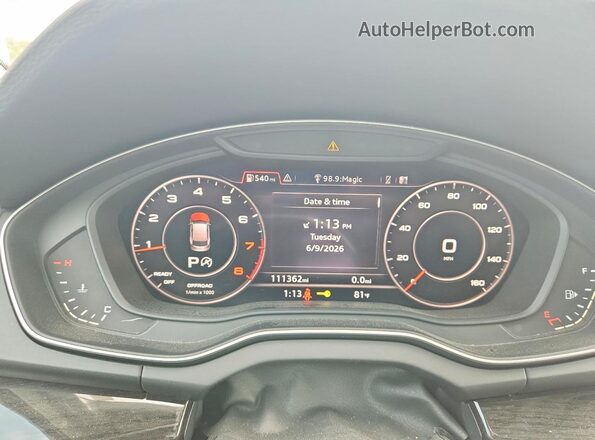 WA1BNAFY8K2019085 2019 AUDI Q5 White Instrument cluster view