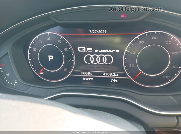 WA1BNAFYXJ2139257 2018 AUDI Q5 Gray Вид задніх сидінь