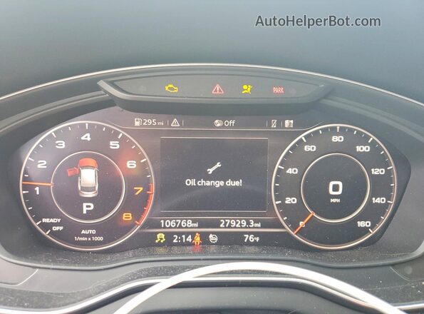 WA1BNAFYXK2052413 2019 AUDI Q5 Black Vista del cuadro de instrumentos