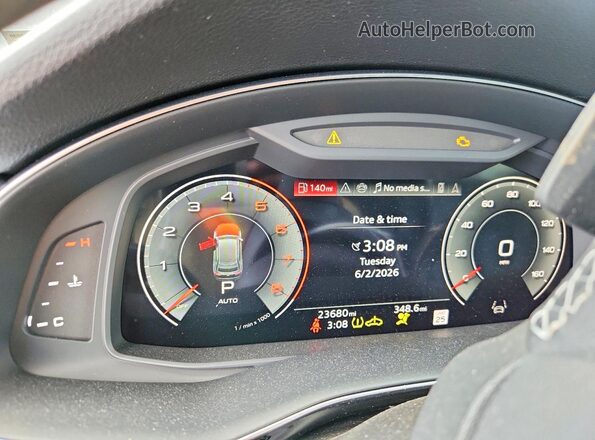 WA1BVBF1XSD034426 2025 AUDI Q8 Blue Vista del cuadro de instrumentos