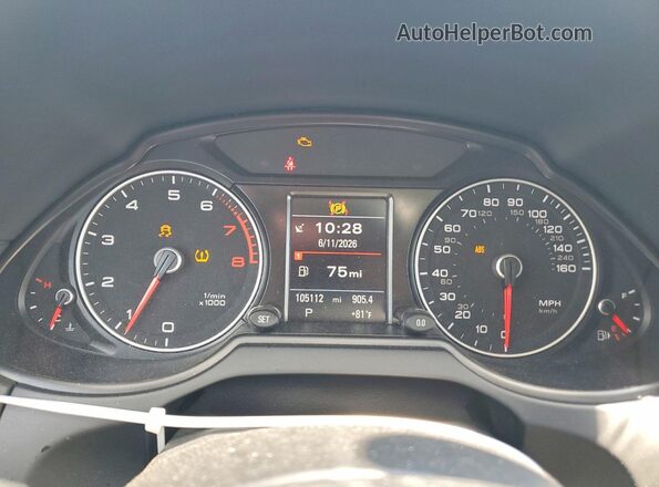 WA1C2AFP1HA065683 2017 AUDI Q5 White Սարքավորումների վահանակի տեսք