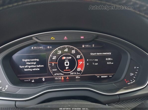 WA1C4AFY3J2025172 2018 AUDI SQ5 Black Հետևի նստատեղերի տեսք
