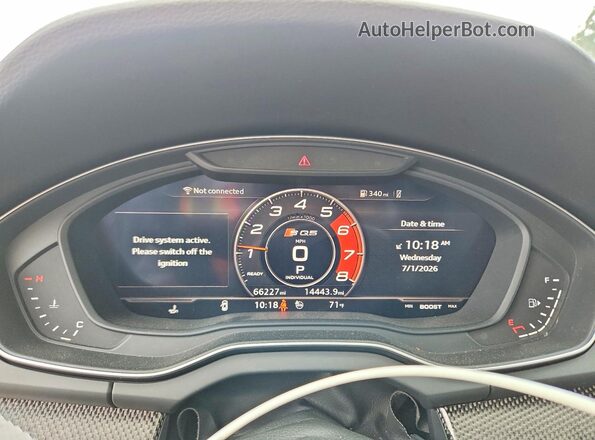 WA1C4AFY5J2145099 2018 AUDI SQ5 Blue Սարքավորումների վահանակի տեսք