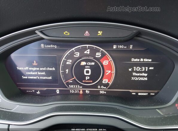 WA1C4AFY5J2223977 2018 AUDI SQ5 White Հետևի նստատեղերի տեսք