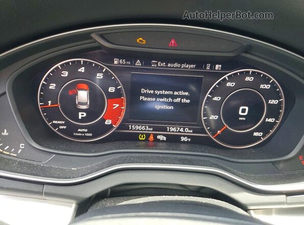 WA1C4AFY8J2182275 2018 AUDI SQ5 White ხელსაწყოთა პანელის ხედი